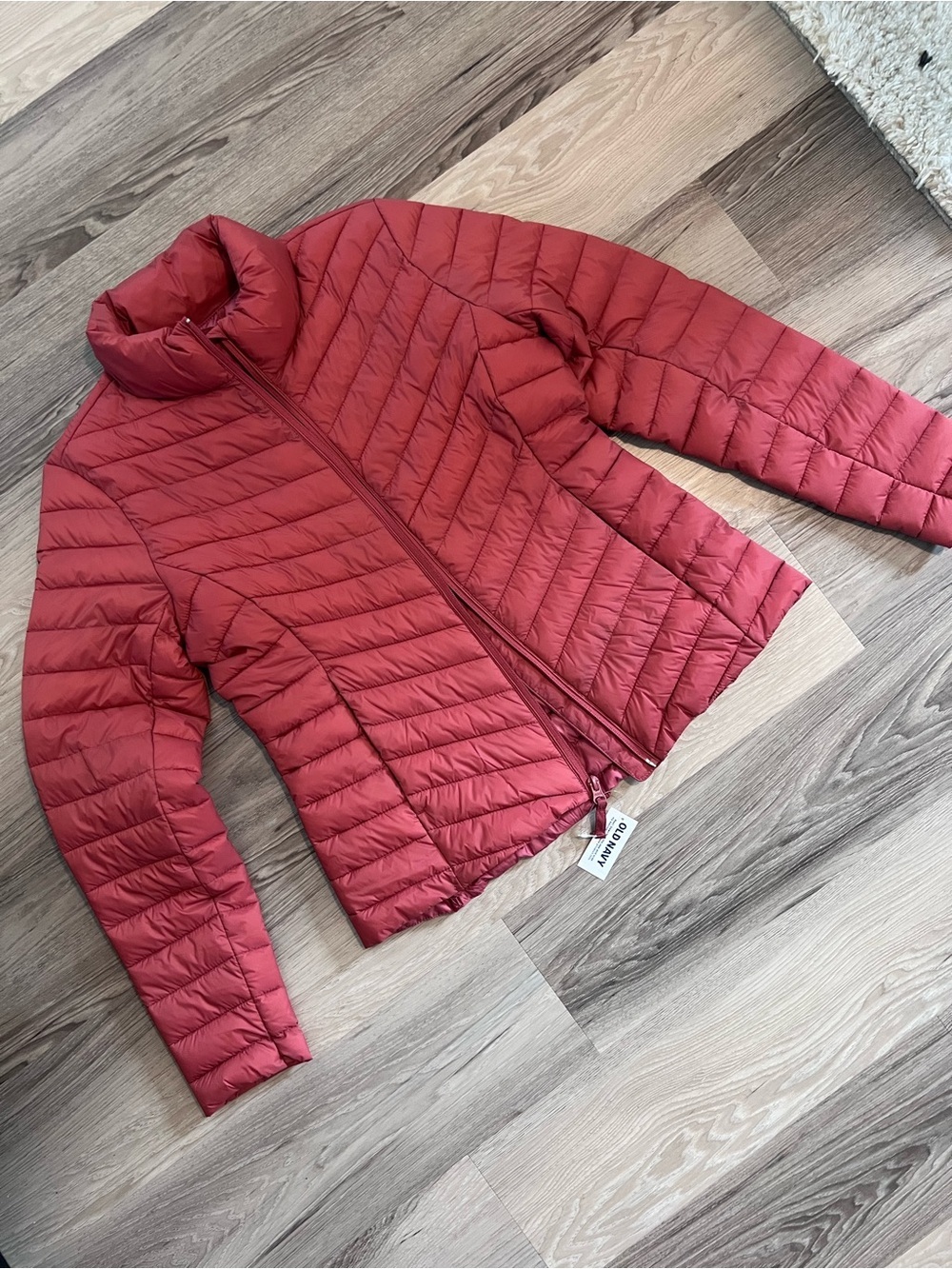 Old Navy Women's Quilted Lightweight Puffer Jacket - Salmon